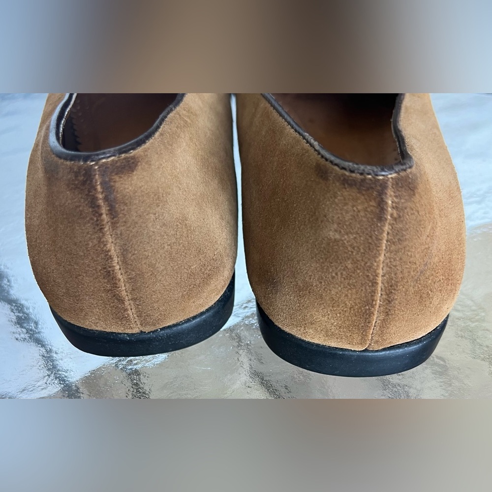 Lands' End Women's Leather Flat Slip On Loafer w/Bow Accent Shoes Size 8 - Picture 8 of 9